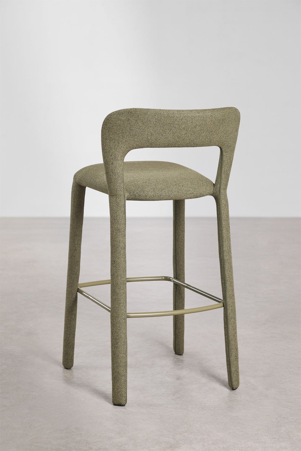 Pack of 4 high stools with upholstered backrest Brusel, gallery image 5