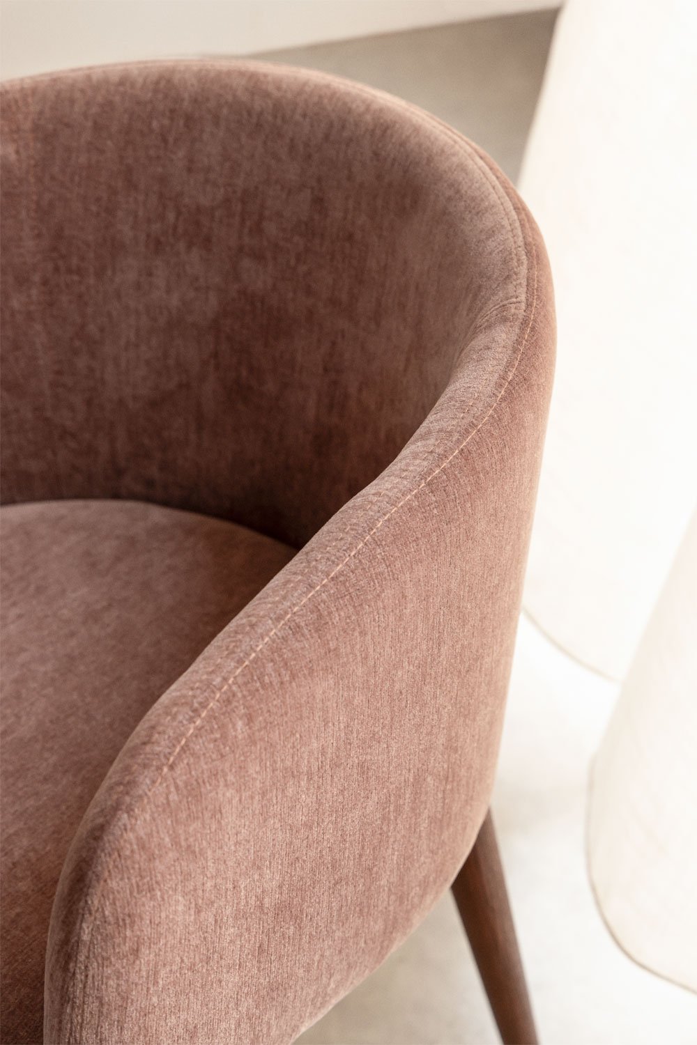 Bunia upholstered dining chair with armrests, gallery image 2