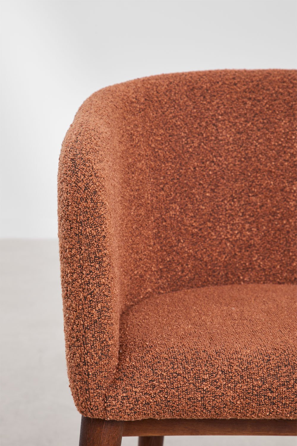 Pack of 2 Bunia upholstered dining chairs with armrests, gallery image 6