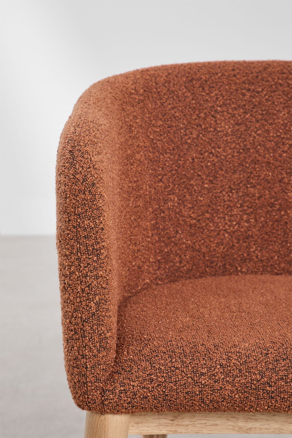 Pack of 2 Bunia upholstered dining chairs with armrests, gallery image 6