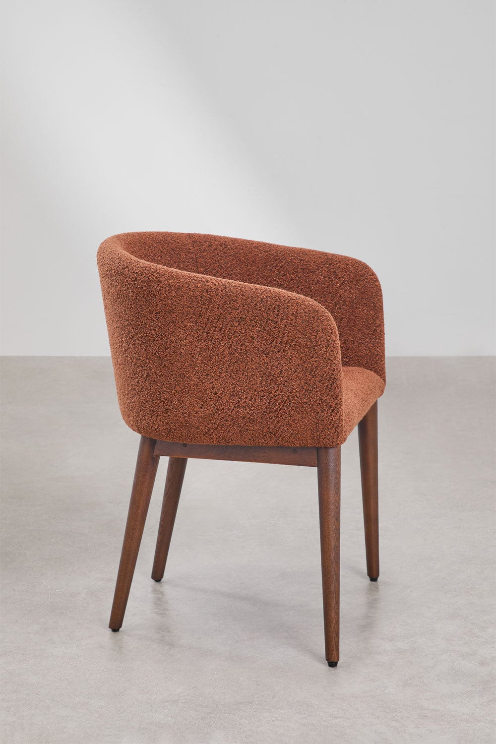 Pack of 4 Bunia upholstered dining chairs with armrests, gallery image 4