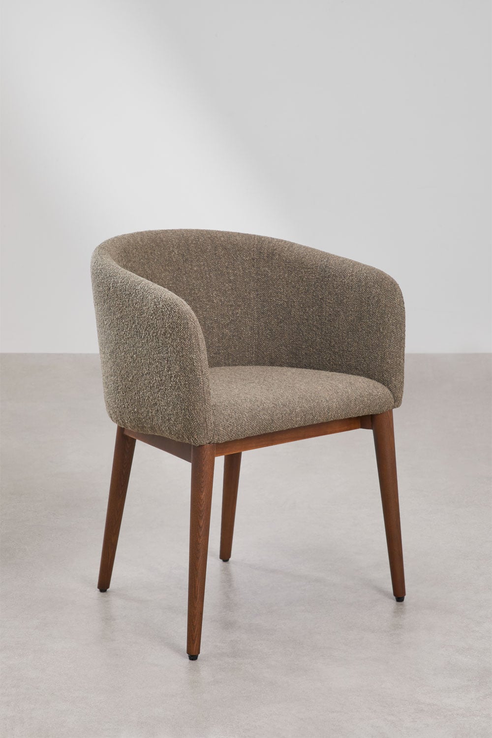 Pack of 4 Bunia upholstered dining chairs with armrests, gallery image 3