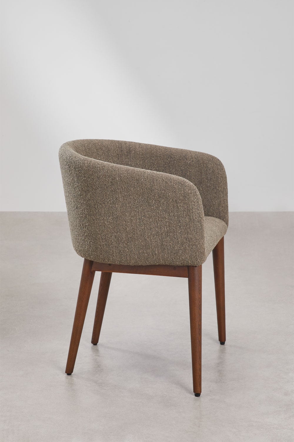 Pack of 4 Bunia upholstered dining chairs with armrests, gallery image 4