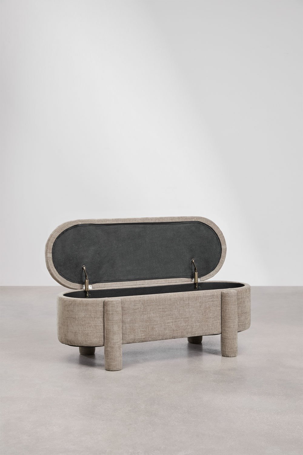 Cleo upholstered storage ottoman, gallery image 4