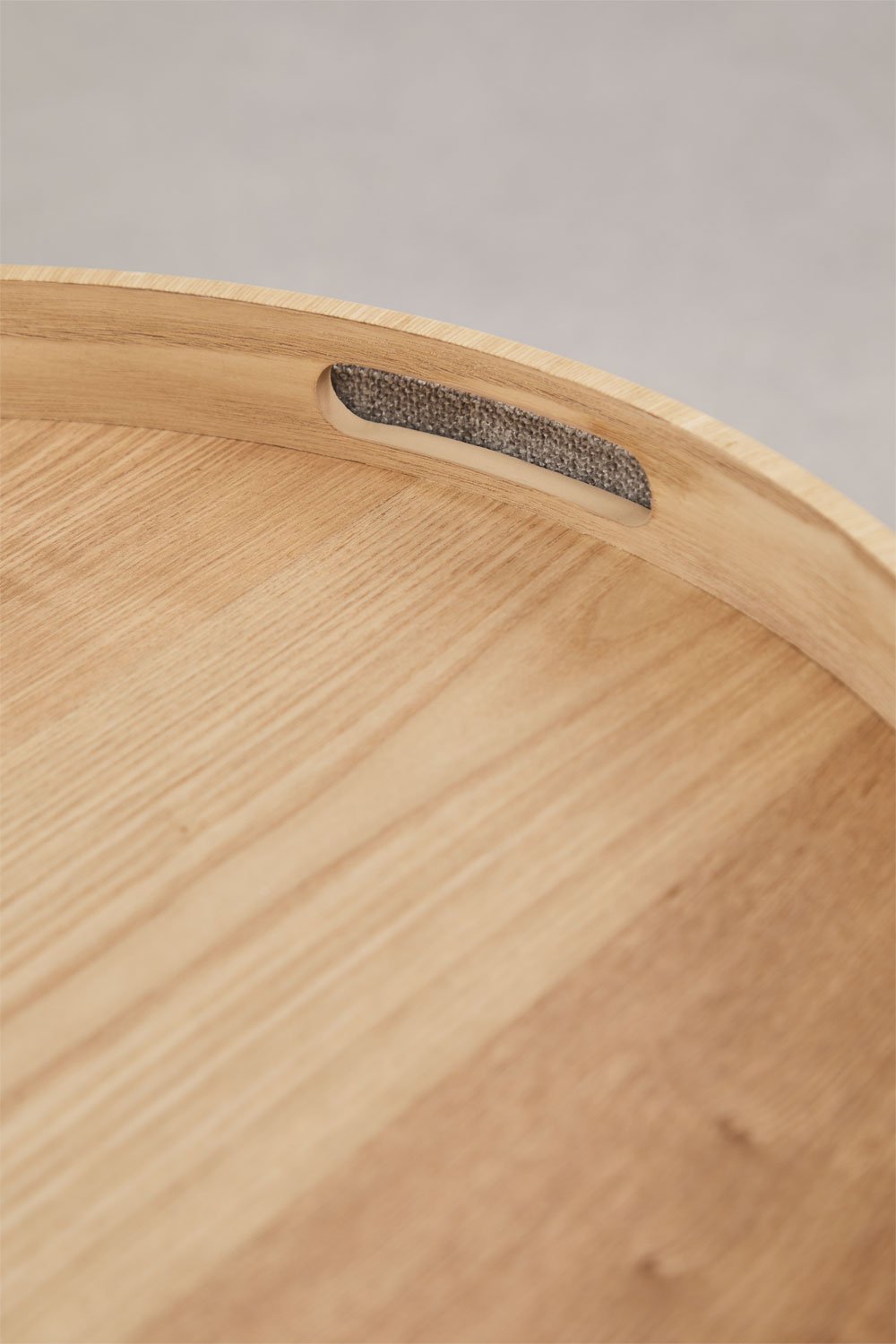 Berkeleni round upholstered pouf with tray and storage, gallery image 7