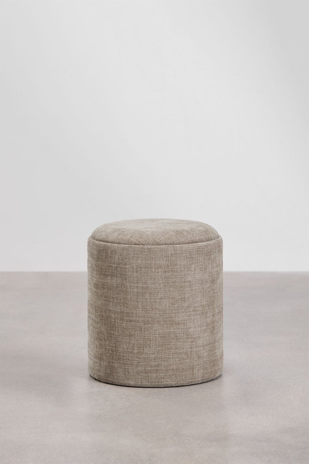Berkeleni round upholstered side table with tray and storage, Ø40 cm, gallery image 4