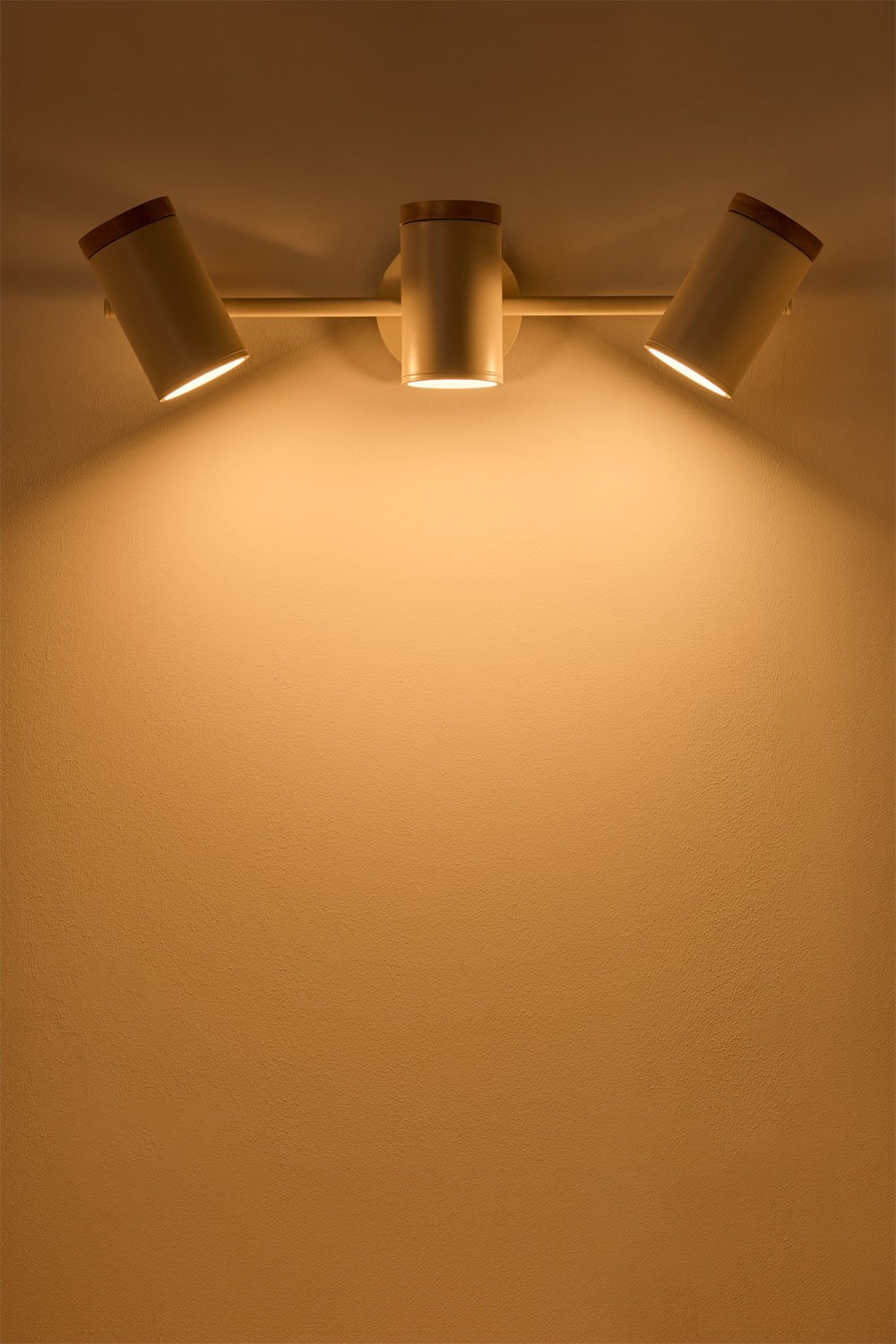 Directional wall lamp with 3 light points in Amaranto iron, gallery image 2