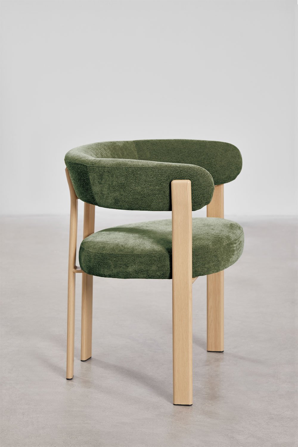 Jolie upholstered dining chair with armrests and iron frame, gallery image 5