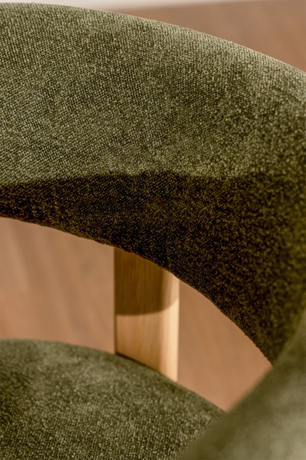 Jolie upholstered dining chair with armrests and iron frame, gallery image 3