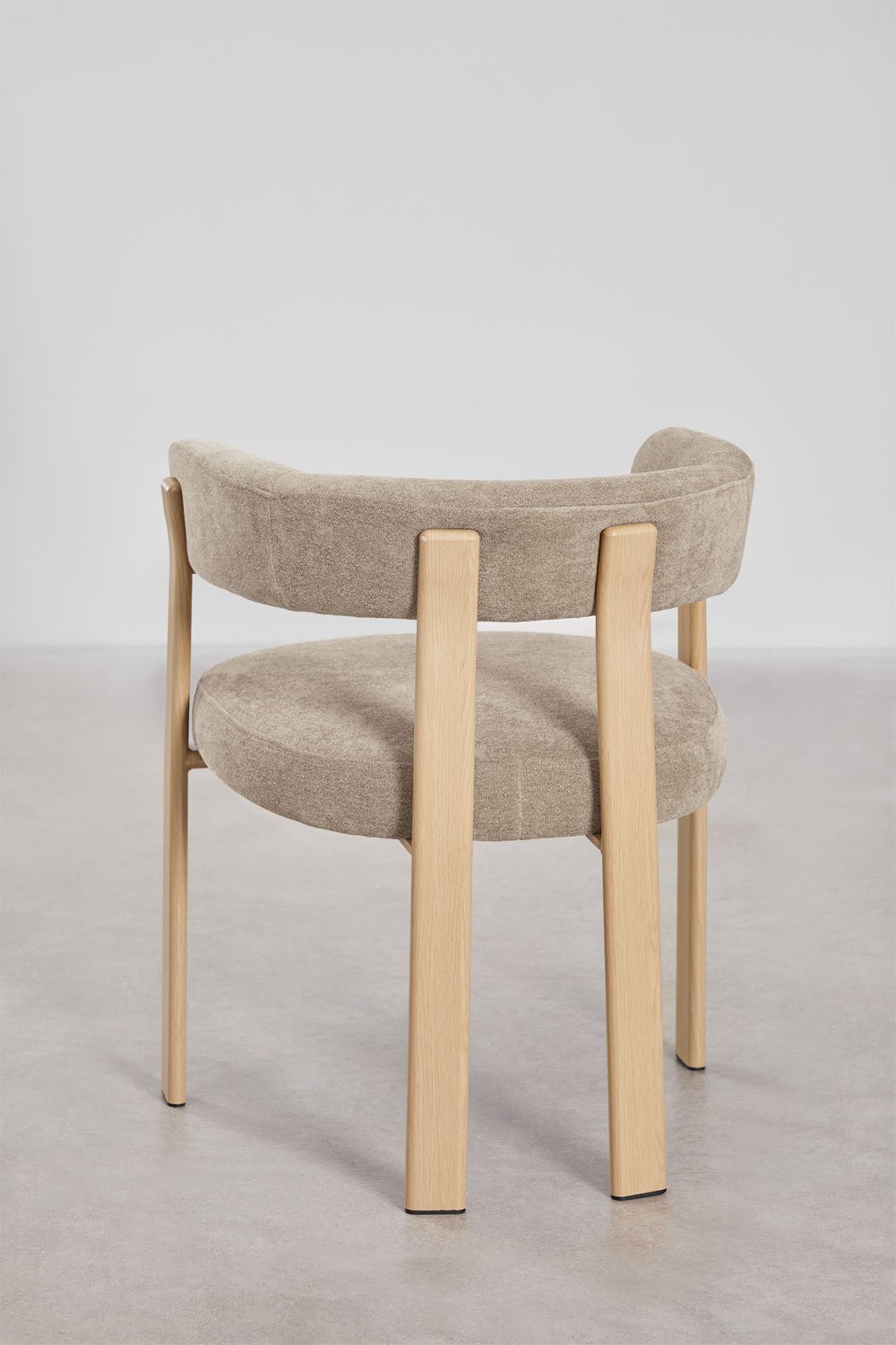 Jolie upholstered dining chair with armrests and iron frame, gallery image 5