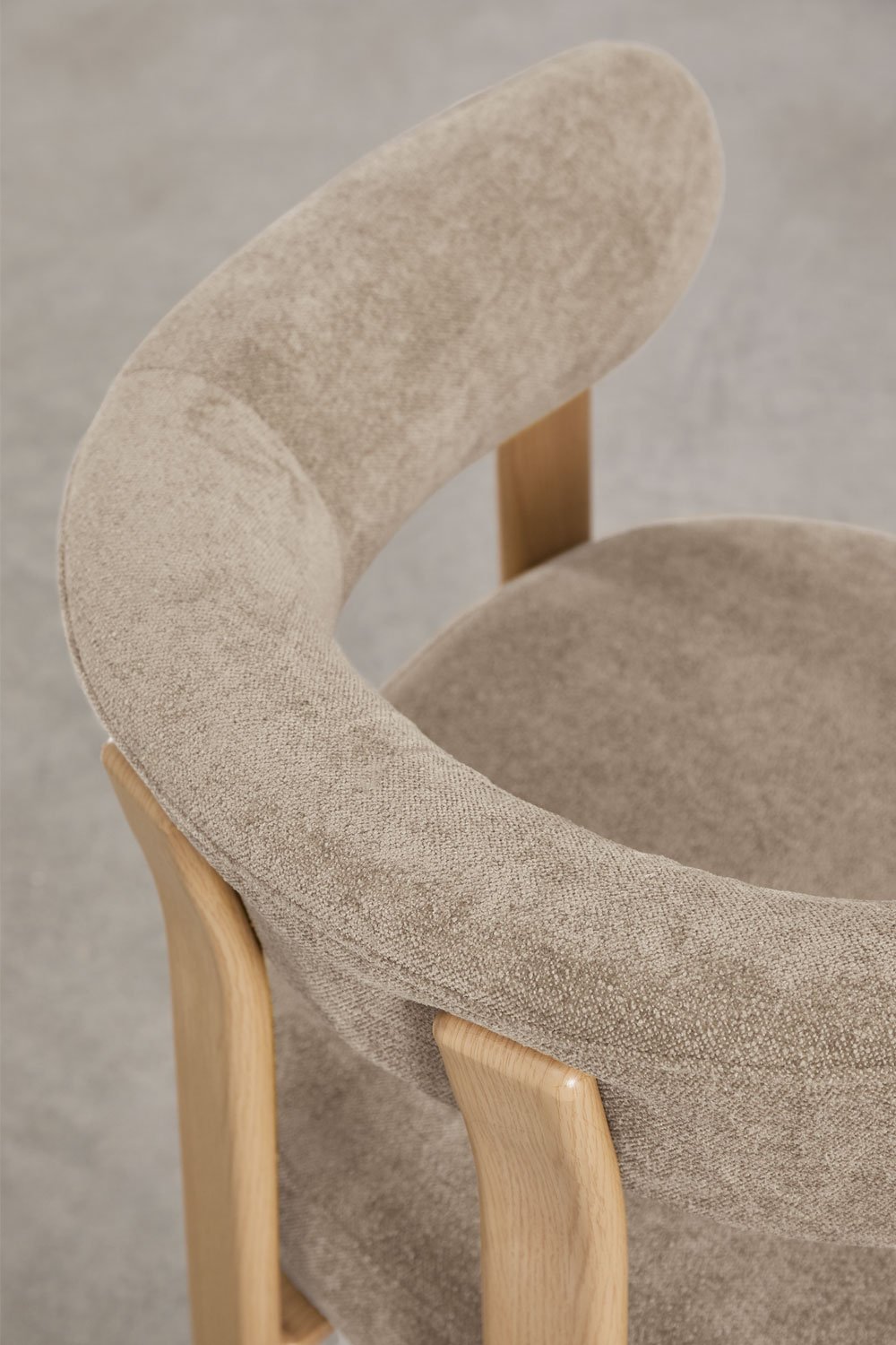 Jolie upholstered dining chair with armrests and iron frame, gallery image 7