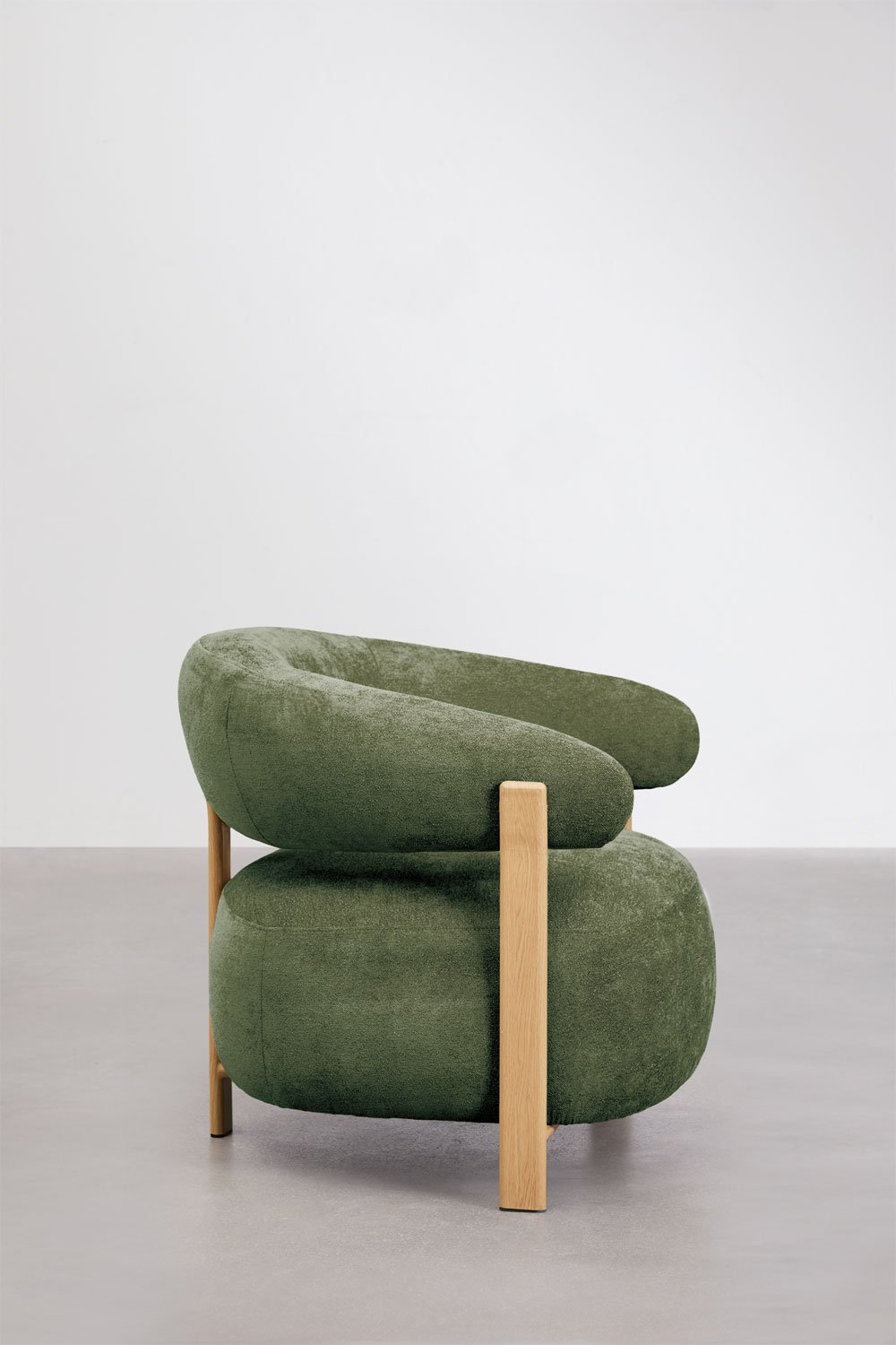 Chenille fabric and iron armchair Jolie, gallery image 5