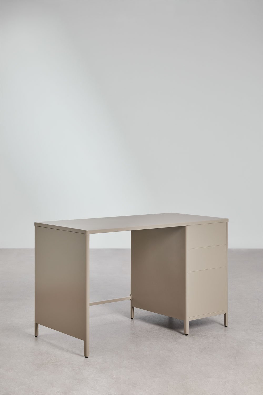 Michigan 120x60 cm steel desk with drawers, gallery image 4