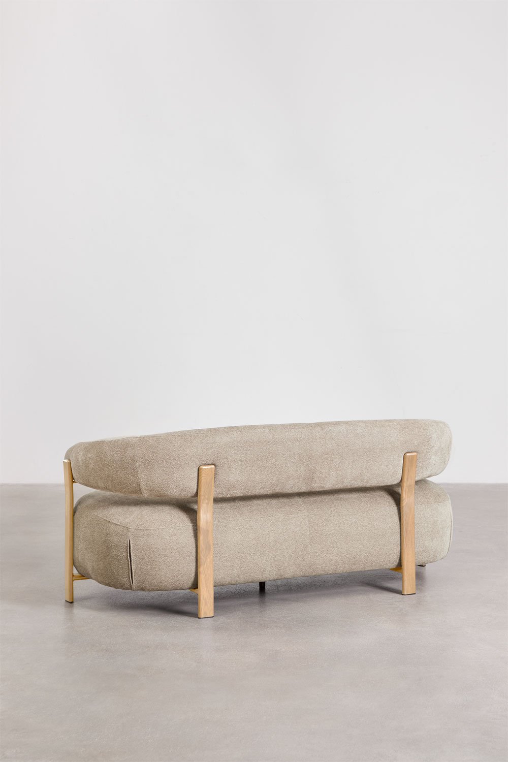 2-seater sofa in chenille fabric and iron Jolie, gallery image 8