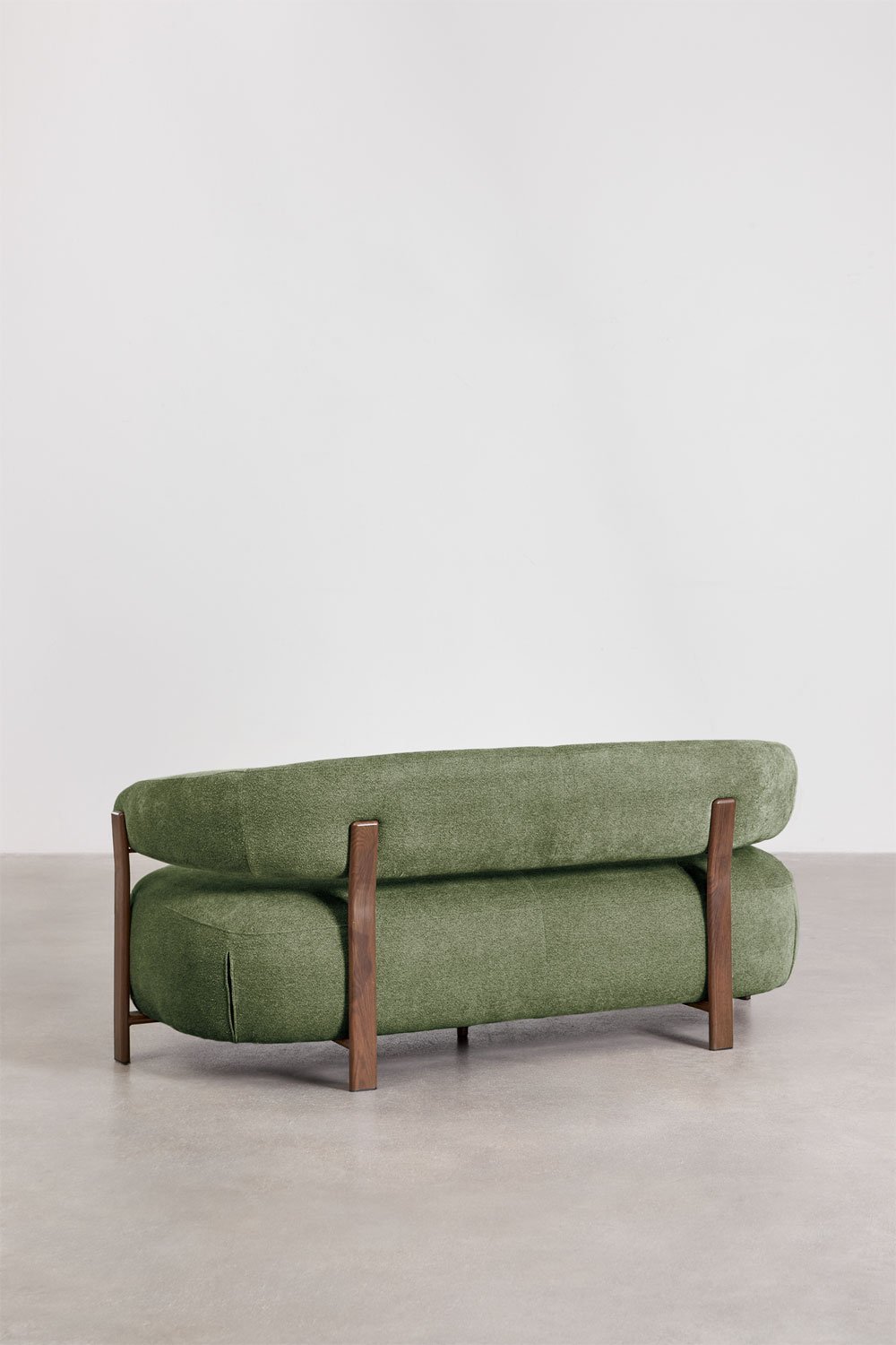 2-seater sofa in chenille fabric and iron Jolie, gallery image 6
