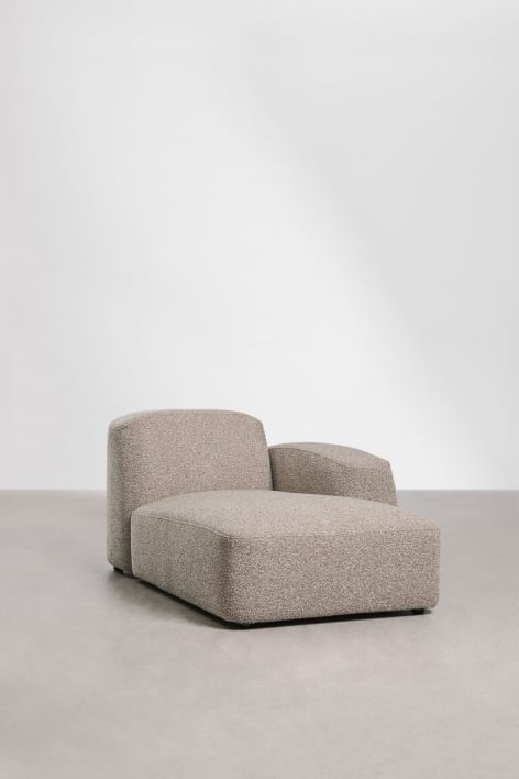 Right chaise longue module for Bastian modular sofa - Moka Brown Bouclé Fabric