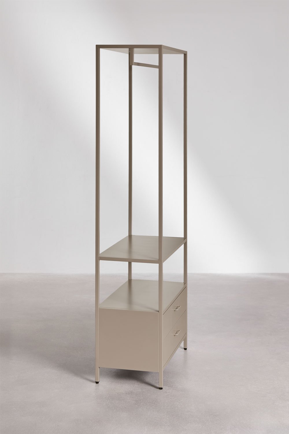 Janine open wardrobe with steel drawers, gallery image 4