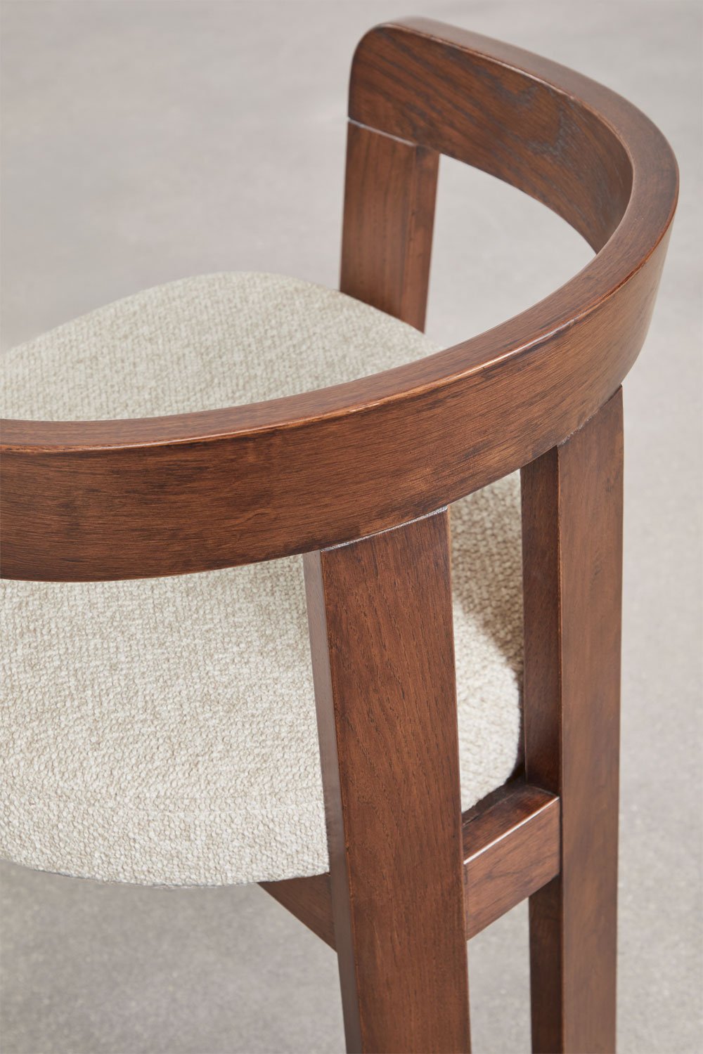 Yvone upholstered wooden dining chair with armrests, gallery image 6