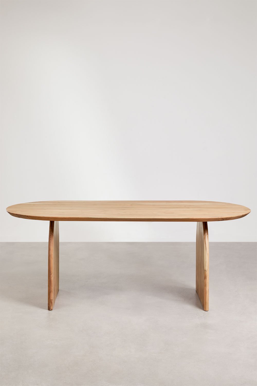 Bedum 200x100 cm oval dining table in acacia wood, gallery image 3