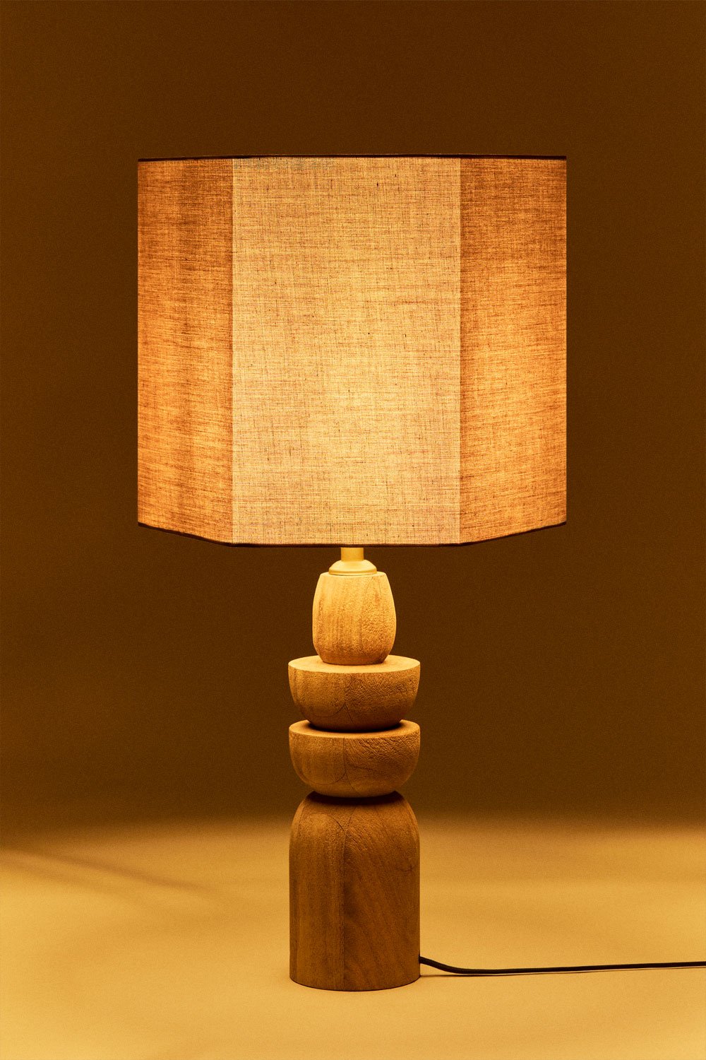 Koski mango wood table lamp, gallery image 2