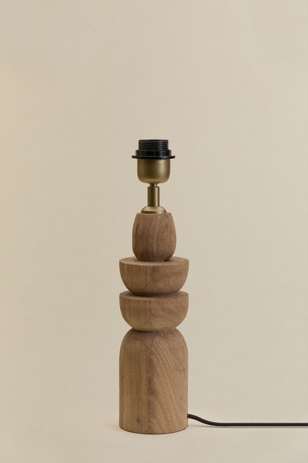 Base for table lamp 30 cm in Koski mango wood, gallery image 1