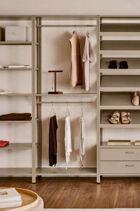 Janine open steel wardrobe