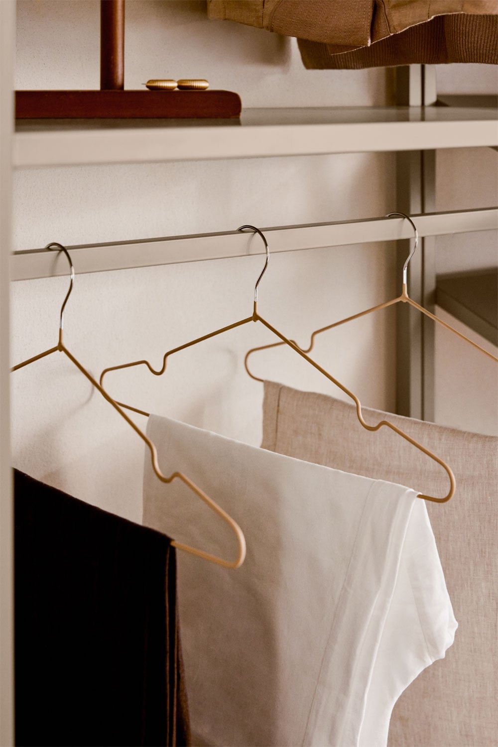 Janine 3-piece open modular wardrobe with steel shelving, gallery image 2