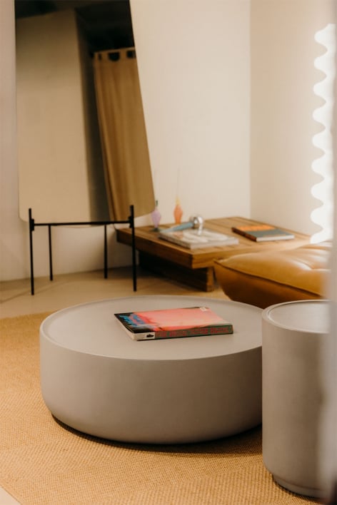 Round cement coffee table (Ø80 cm) Darwys