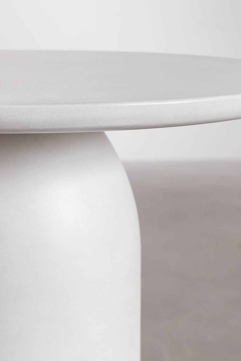 Pack of 2 round bedside tables Ø45 cm in Layana cement, gallery image 3