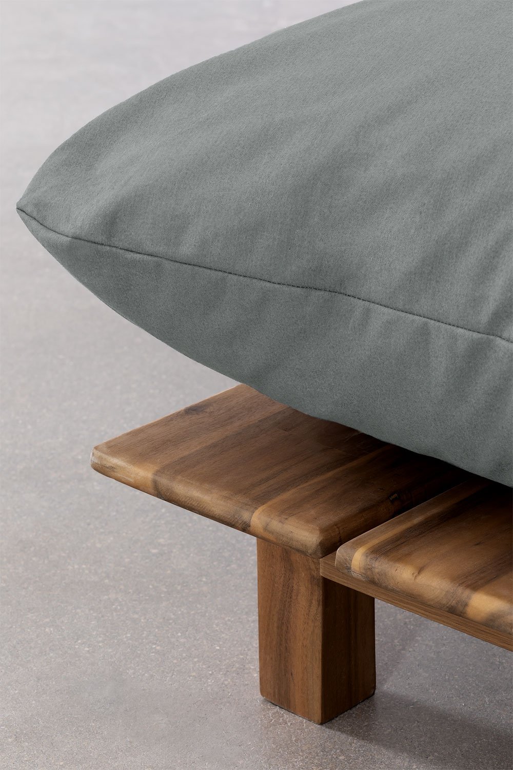 Reclining central module for Brina modular sofa in acacia wood, gallery image 2