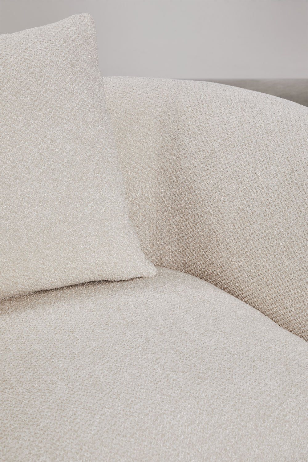 Right chaise longue module for modular sofa in Coco chenille, gallery image 2
