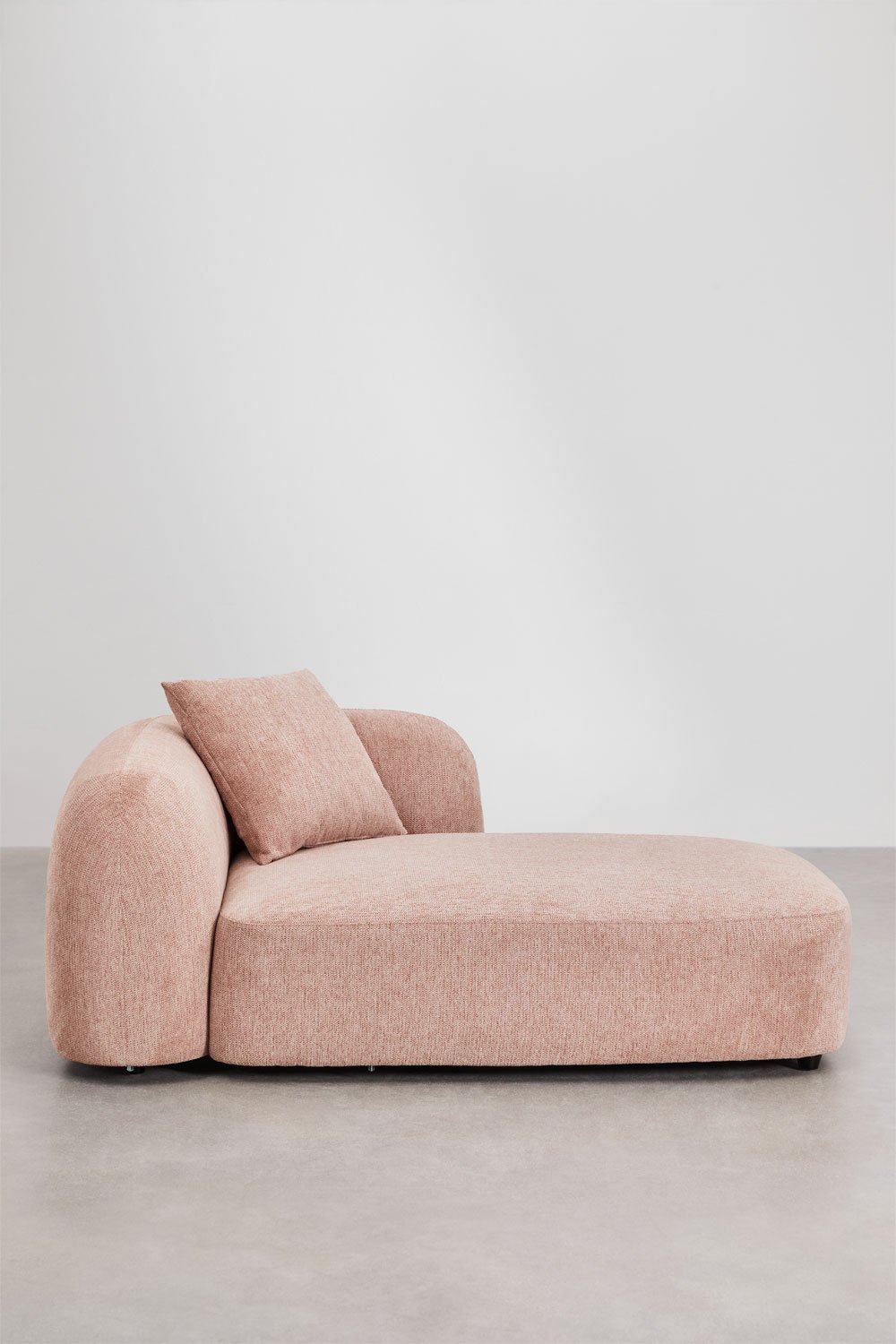 Right chaise longue module for modular sofa in Coco chenille, gallery image 3