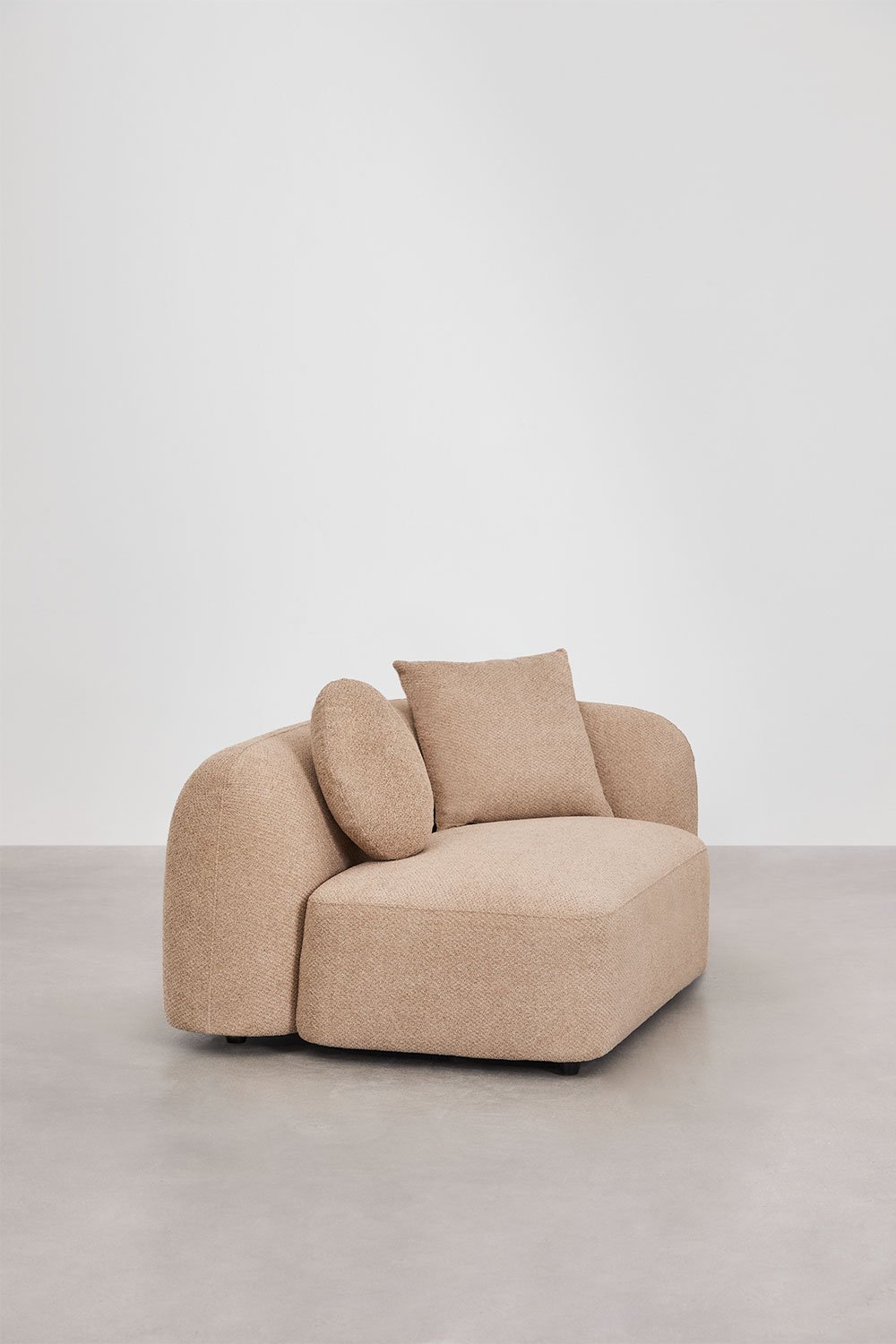 Right 2-seater corner module for modular sofa in Coco chenille, gallery image 3