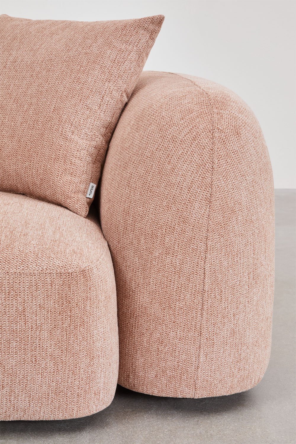 Right 2-seater corner module for modular sofa in Coco chenille, gallery image 2