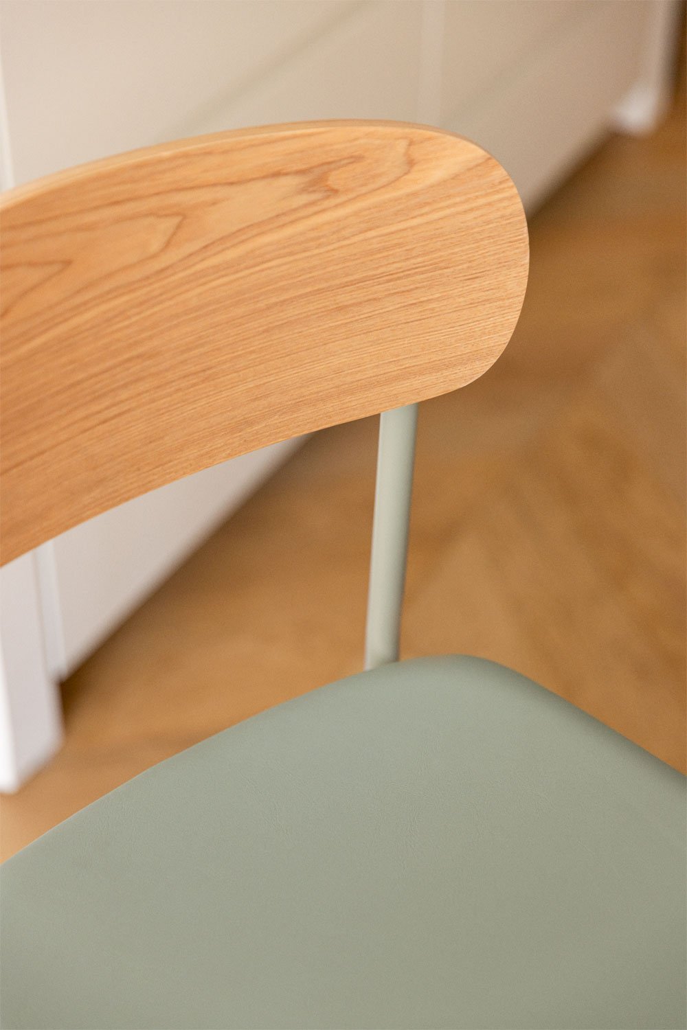 Wilpier 65cm stackable high stool in iron and wood, gallery image 2