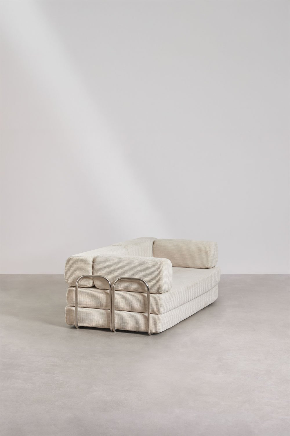 Vacuum-packed 2-seater velvet sofa bed Igone, gallery image 9