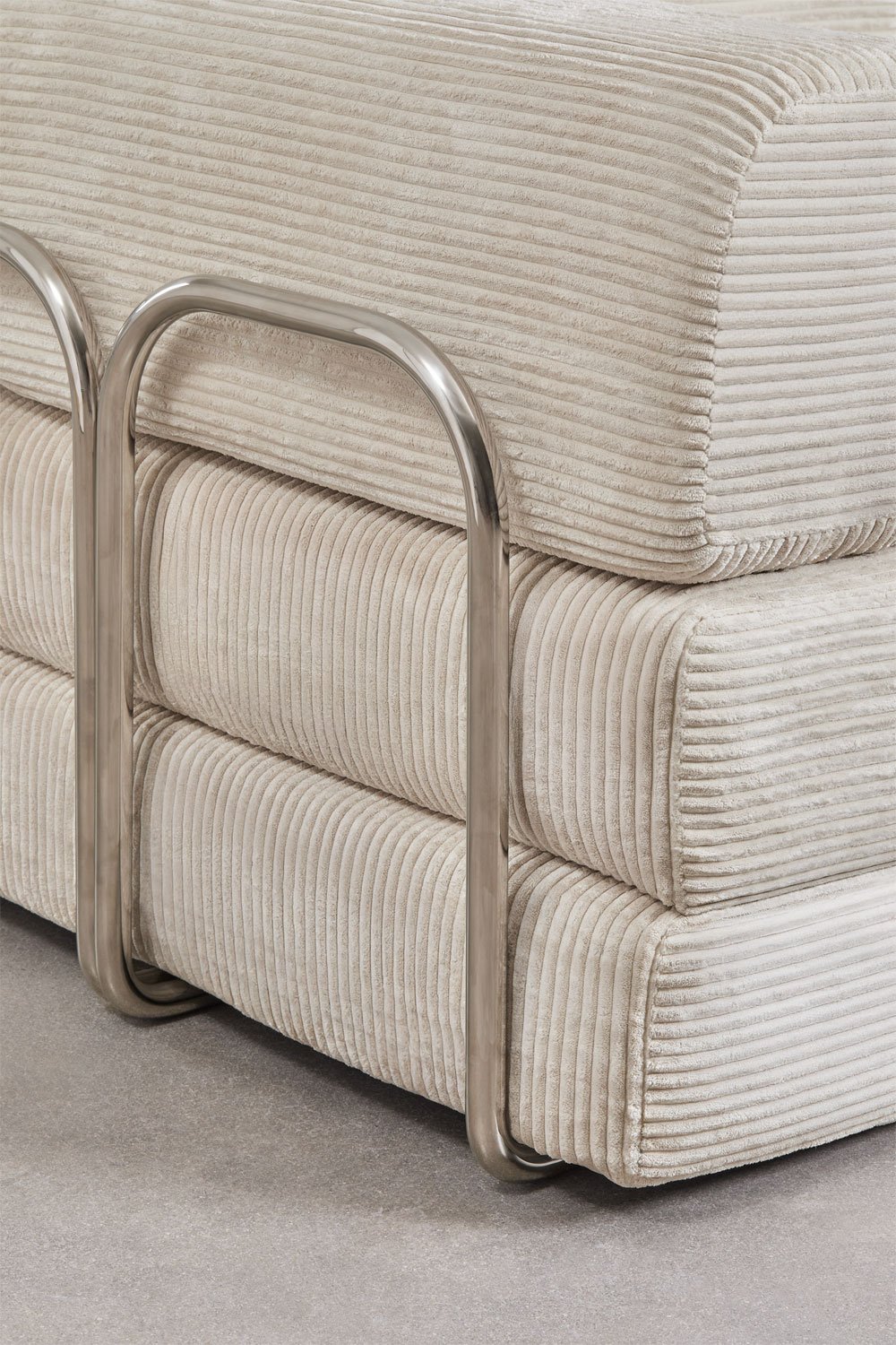 Vacuum-packed 2-seater velvet sofa bed Igone, gallery image 12