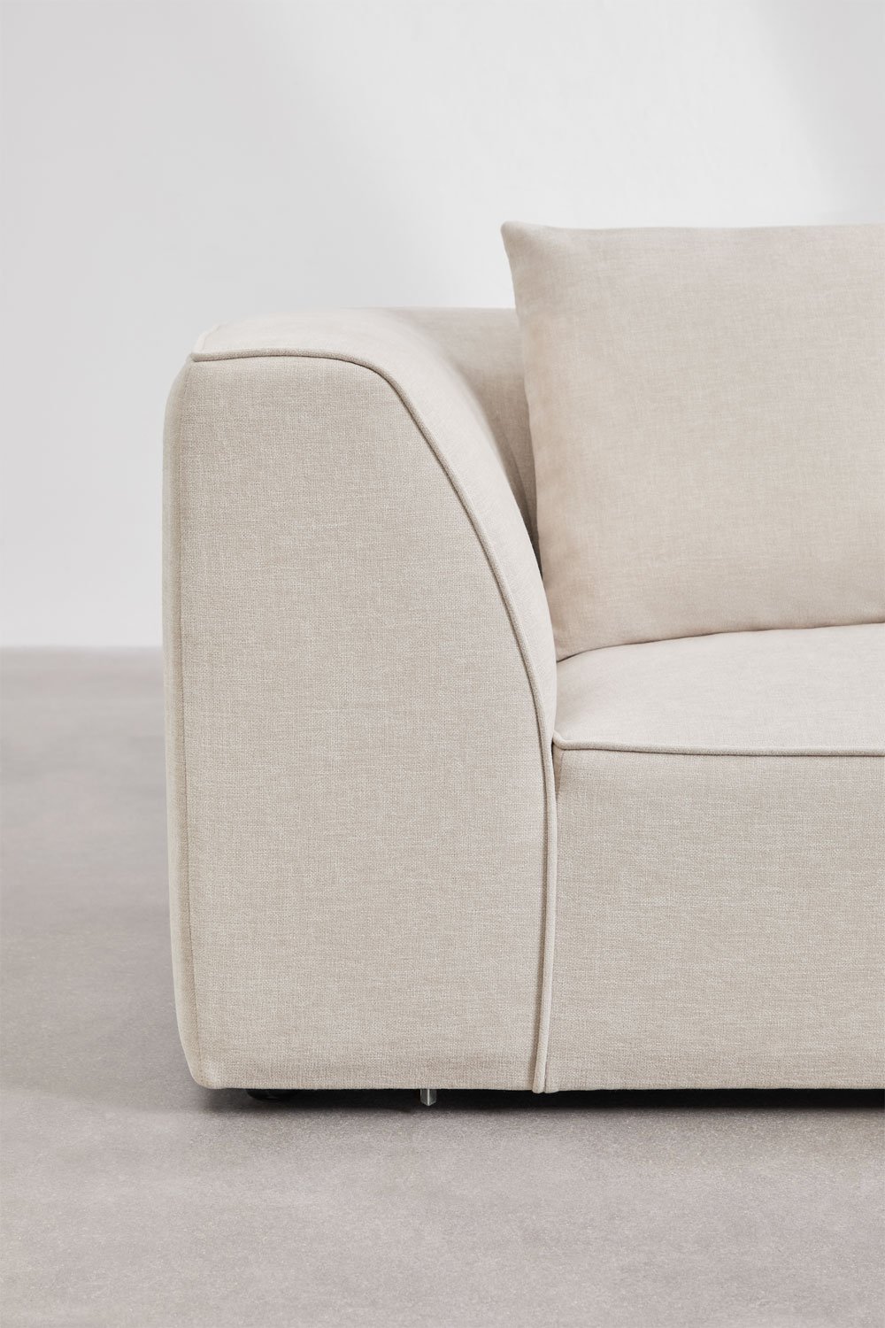 Cardea 3-Piece Modular Corner Sofa with Right Chaise and Upholstered Pouf, gallery image 7