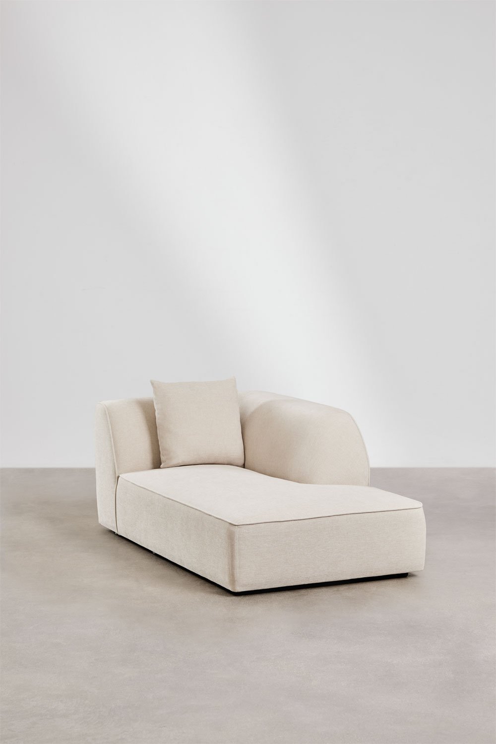 4-piece right-sided chaise longue modular sofa with Cardea upholstered pouf, gallery image 8