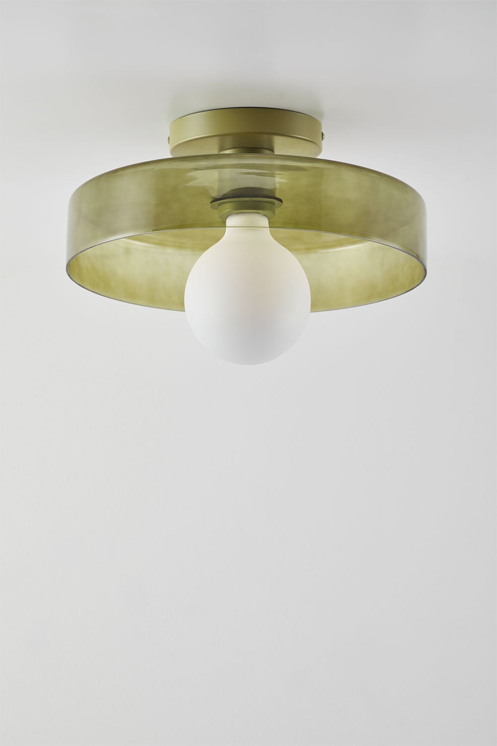 Jaxal glass bathroom ceiling light, gallery image 1