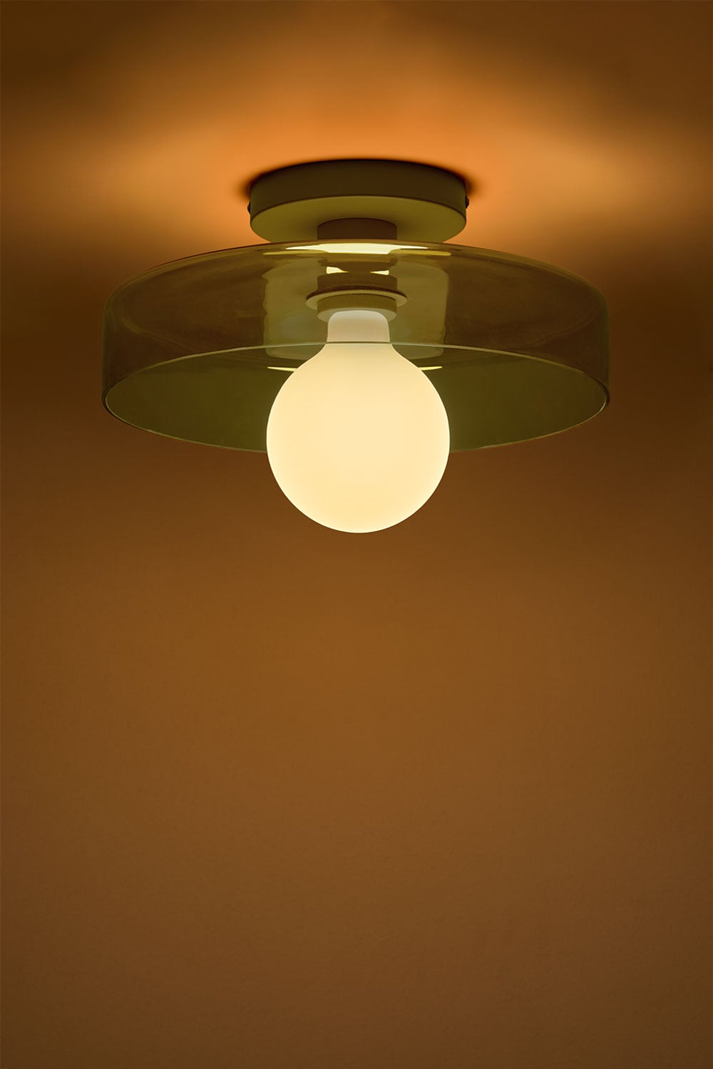 Jaxal glass bathroom ceiling light, gallery image 2