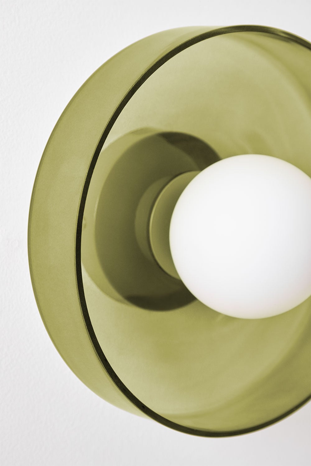 Jaxal wall sconce in glass and stainless steel, gallery image 5