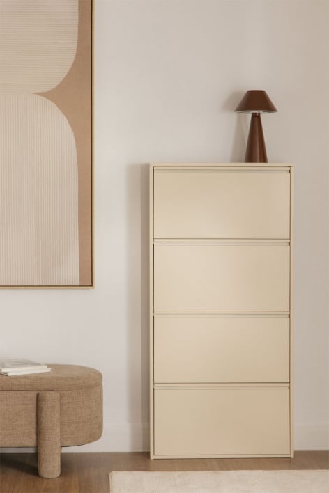 Logan Steel Shoe Rack - Tapioca Beige