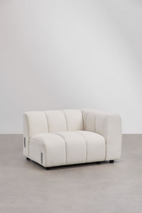 Right corner module for modular sofa in Eliot bouclé fabric
