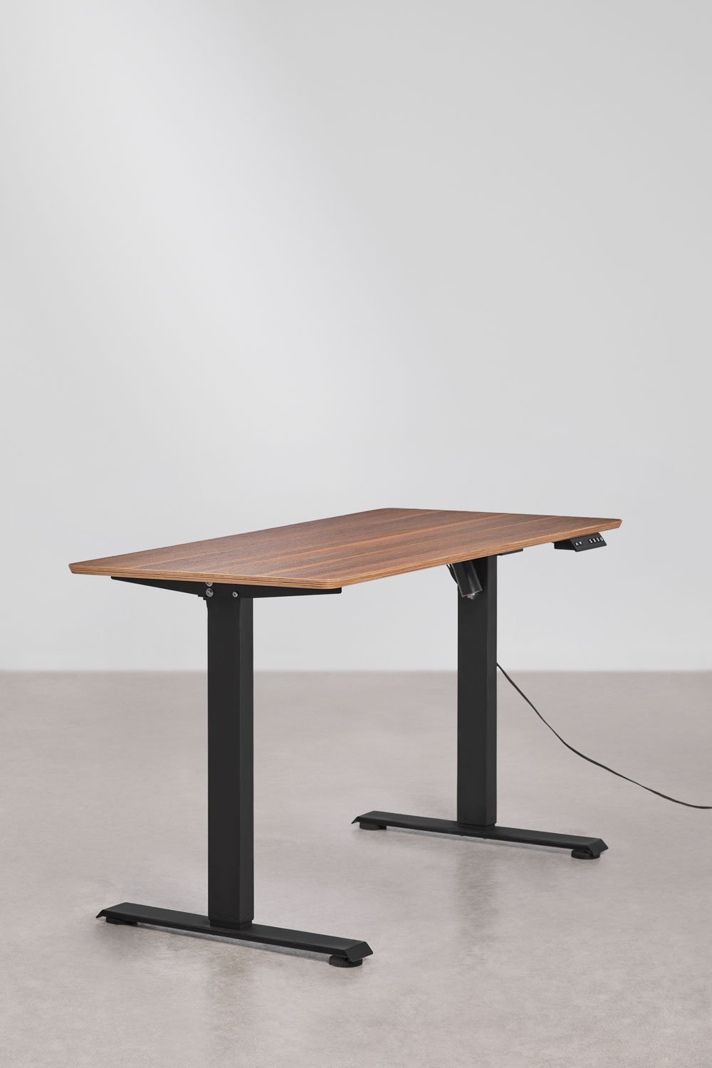 Serpi Rectangular Electric Lift Desk 120x60 cm with Memory Function in Wood and Iron, gallery image 6