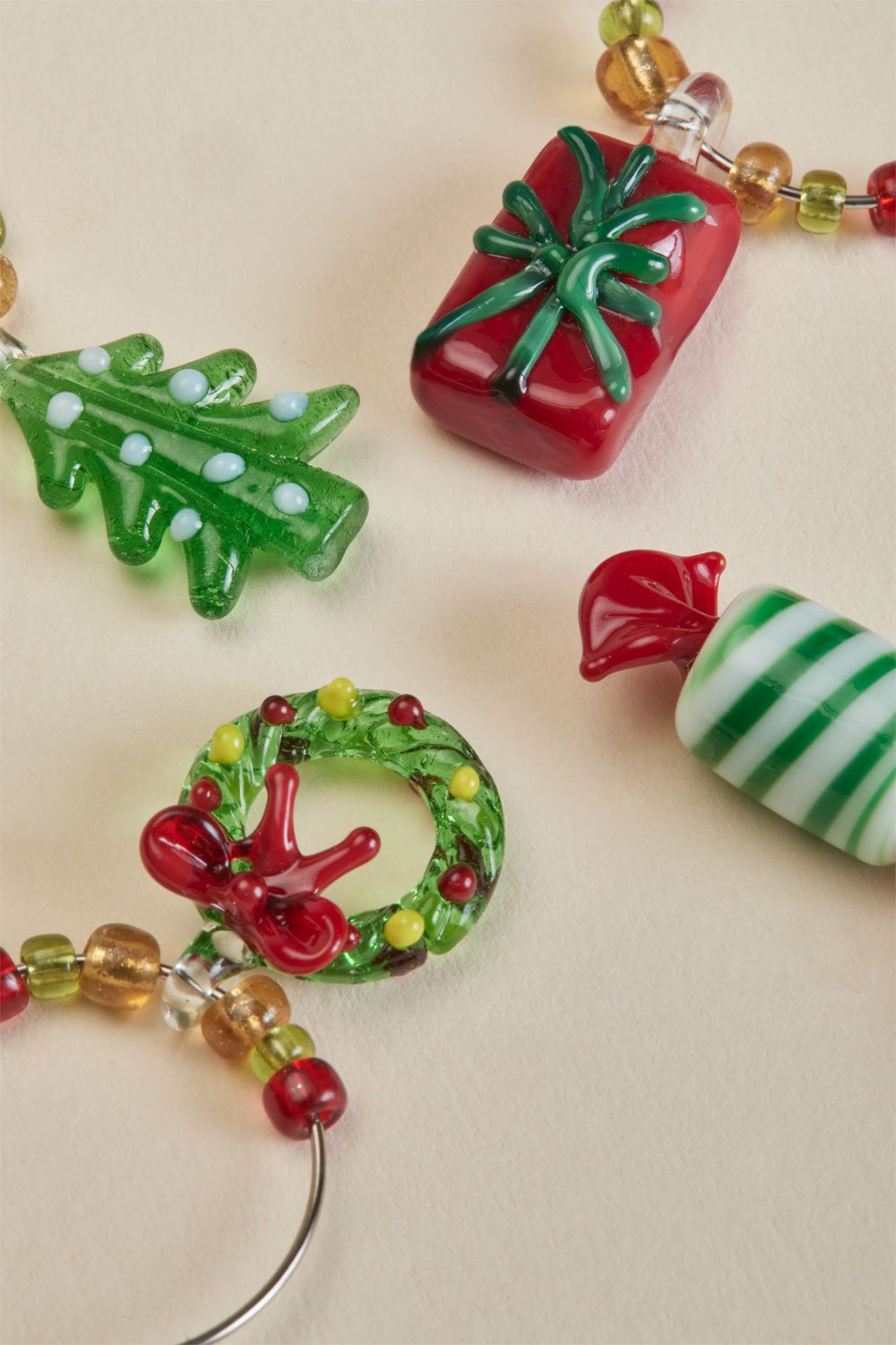 Set of 4 Christmas glass wine markers Lapland, gallery image 4