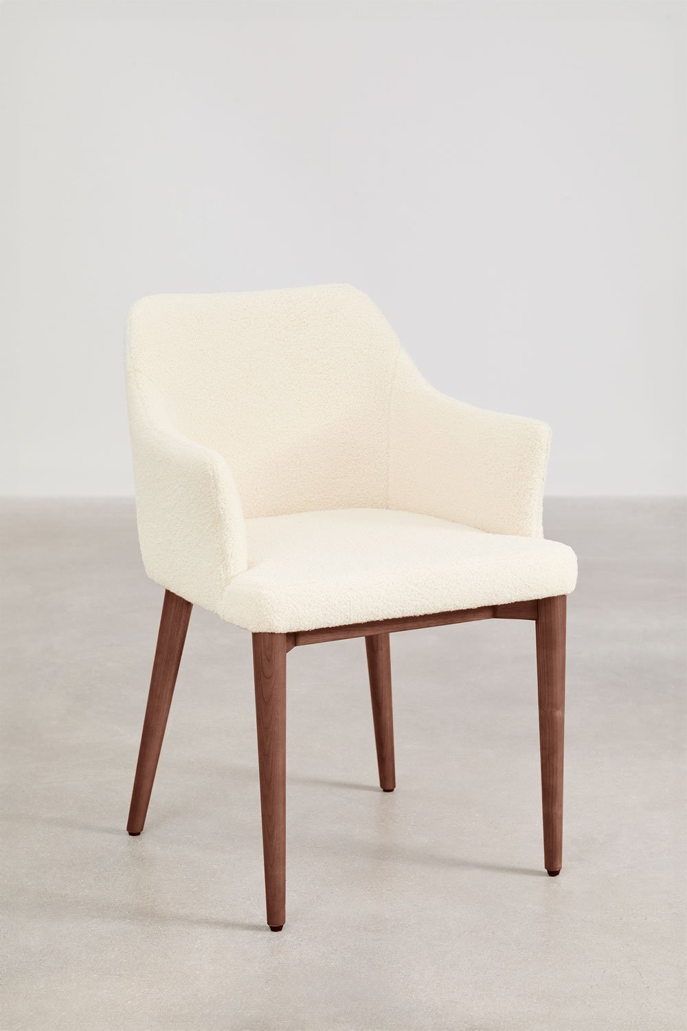 Banfil sheepskin dining chair with armrests, gallery image 2