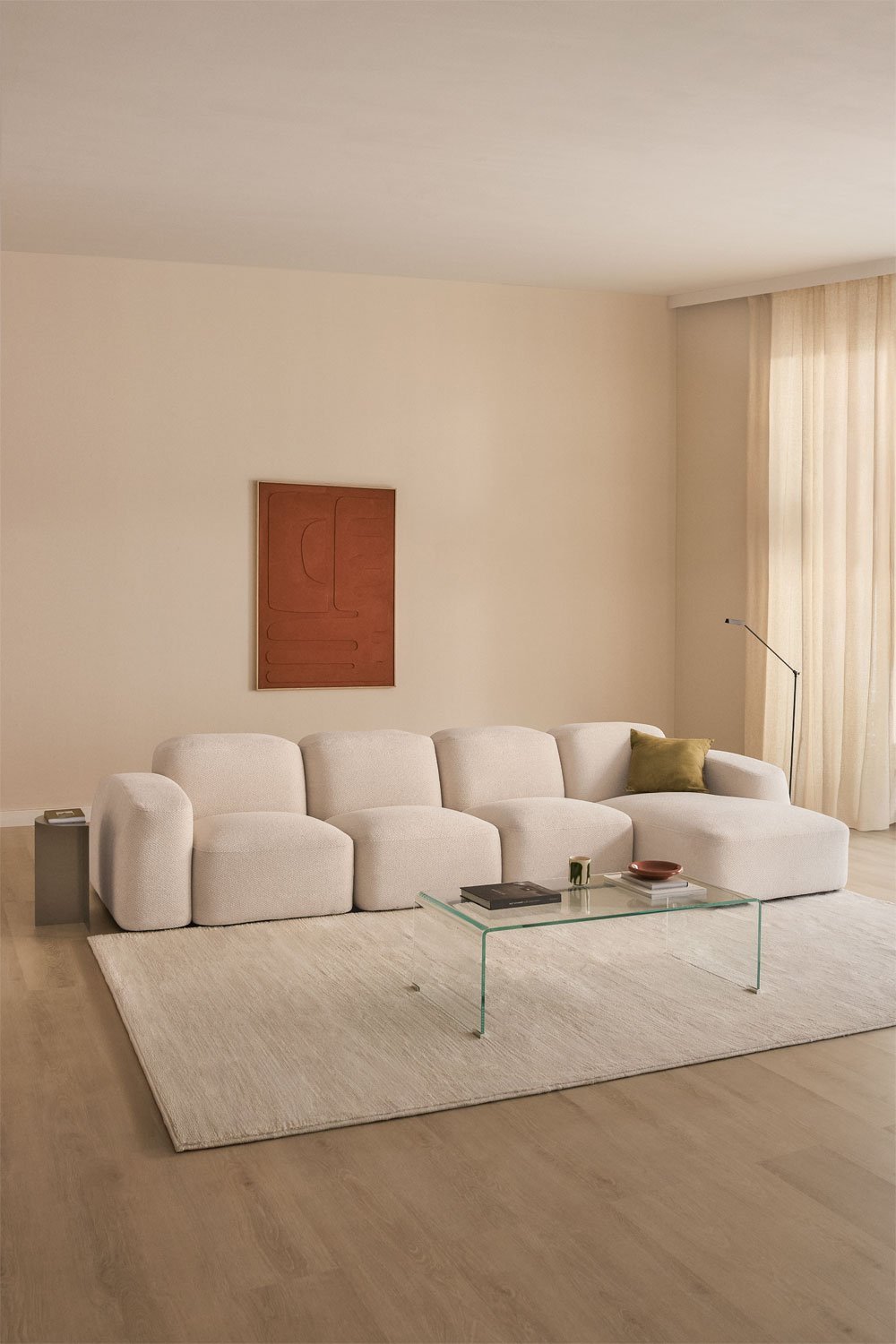 Bastian 4-piece right-sided chaise longue modular sofa, gallery image 1