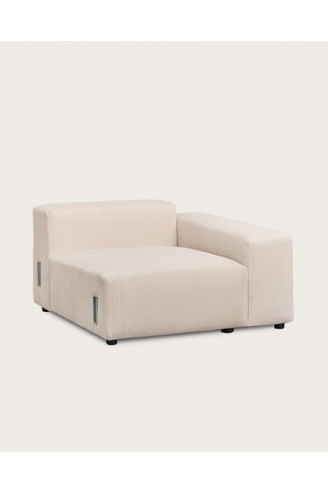 Right corner module 115x113 cm with low armrest for Bruna modular sofa