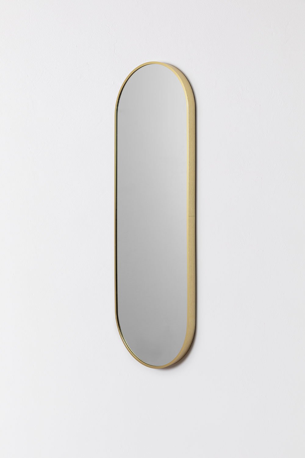 Oval wall mirror in metal Elsie Gold, gallery image 4